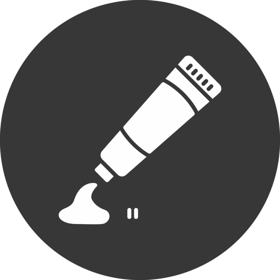Tooth Paste Glyph Inverted Icon vector