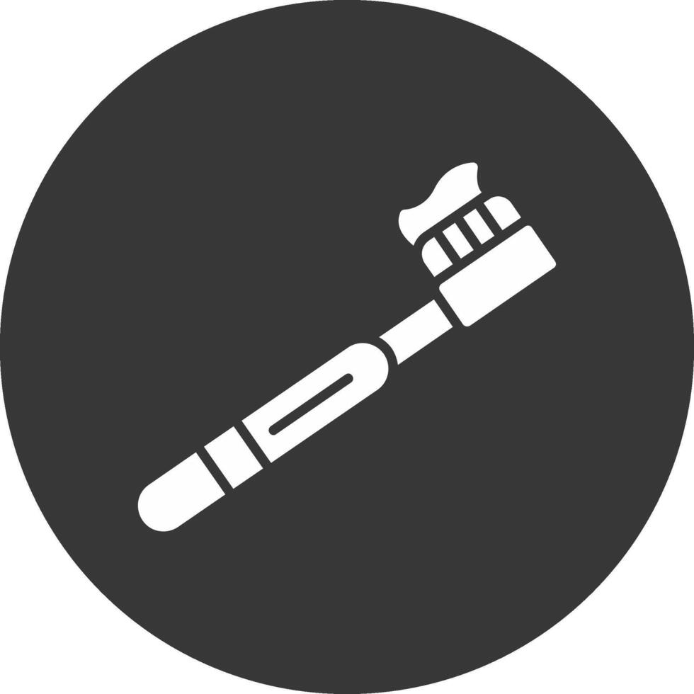 Toothbrush Glyph Inverted Icon vector