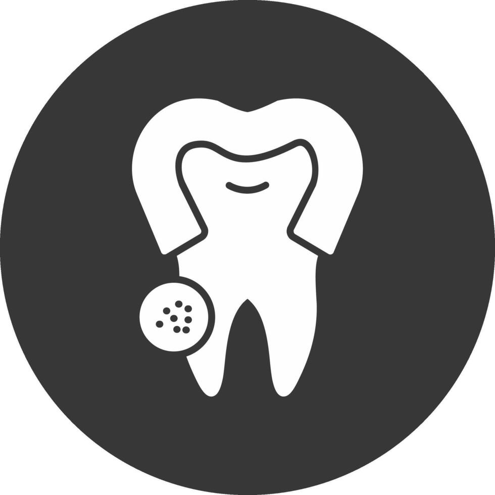 Gum Glyph Inverted Icon vector