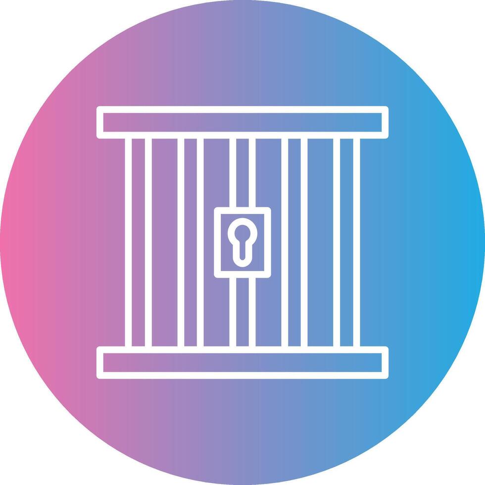 Prison Line Gradient Circle Icon vector