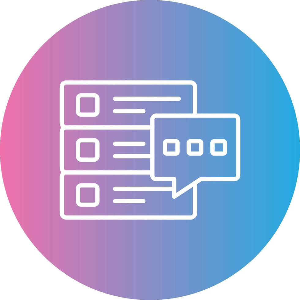 Database Message Line Gradient Circle Icon 43430077 Vector Art at Vecteezy