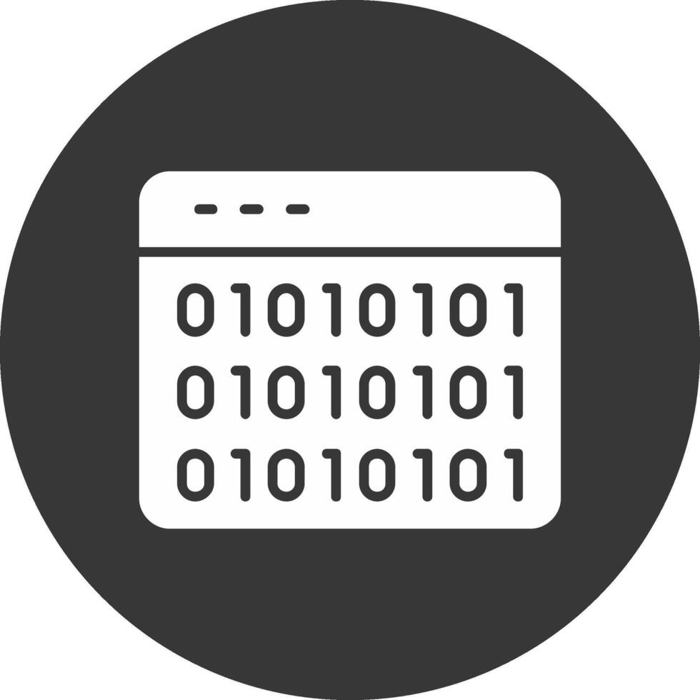 Website Codes Glyph Inverted Icon vector