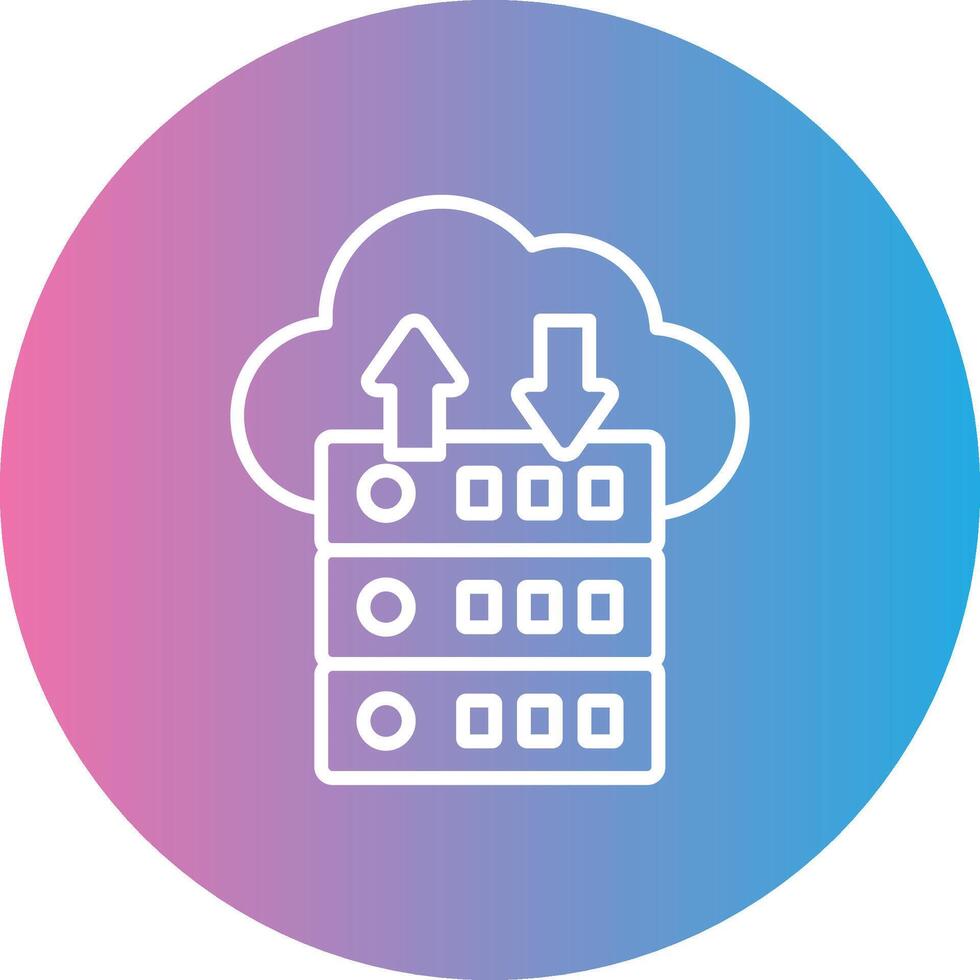 Data Flow Line Gradient Circle Icon vector