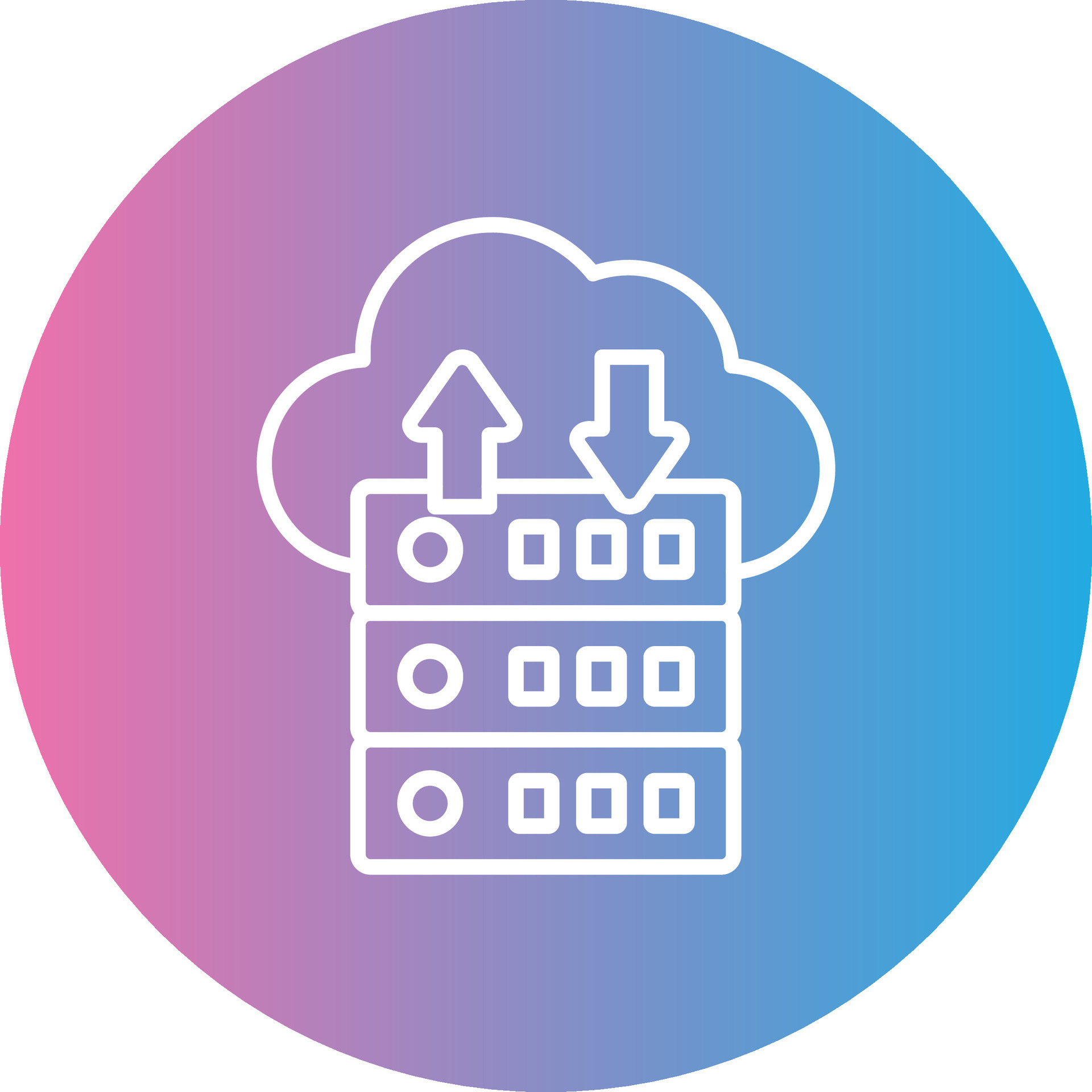 Data Flow Line Gradient Circle Icon 43430184 Vector Art at Vecteezy