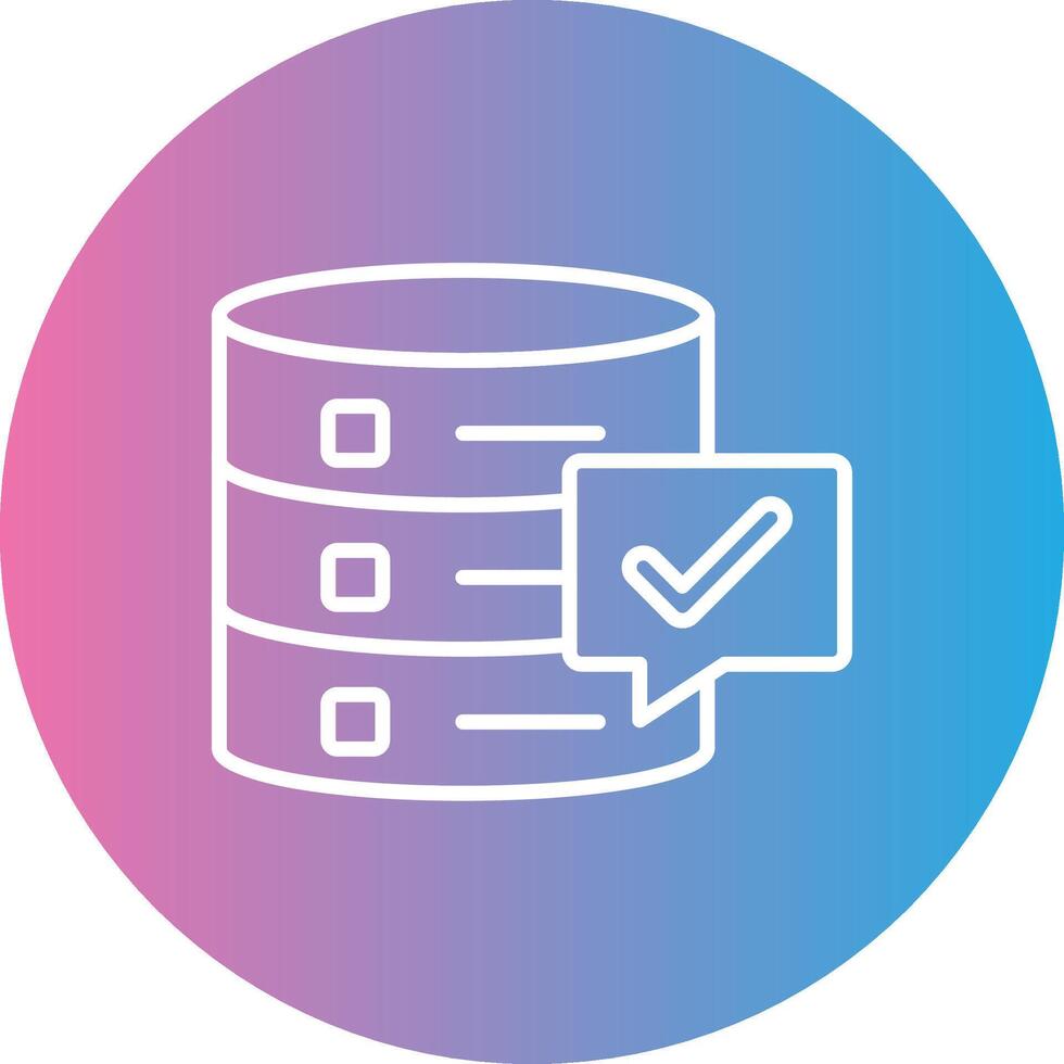 Data Quality Line Gradient Circle Icon vector