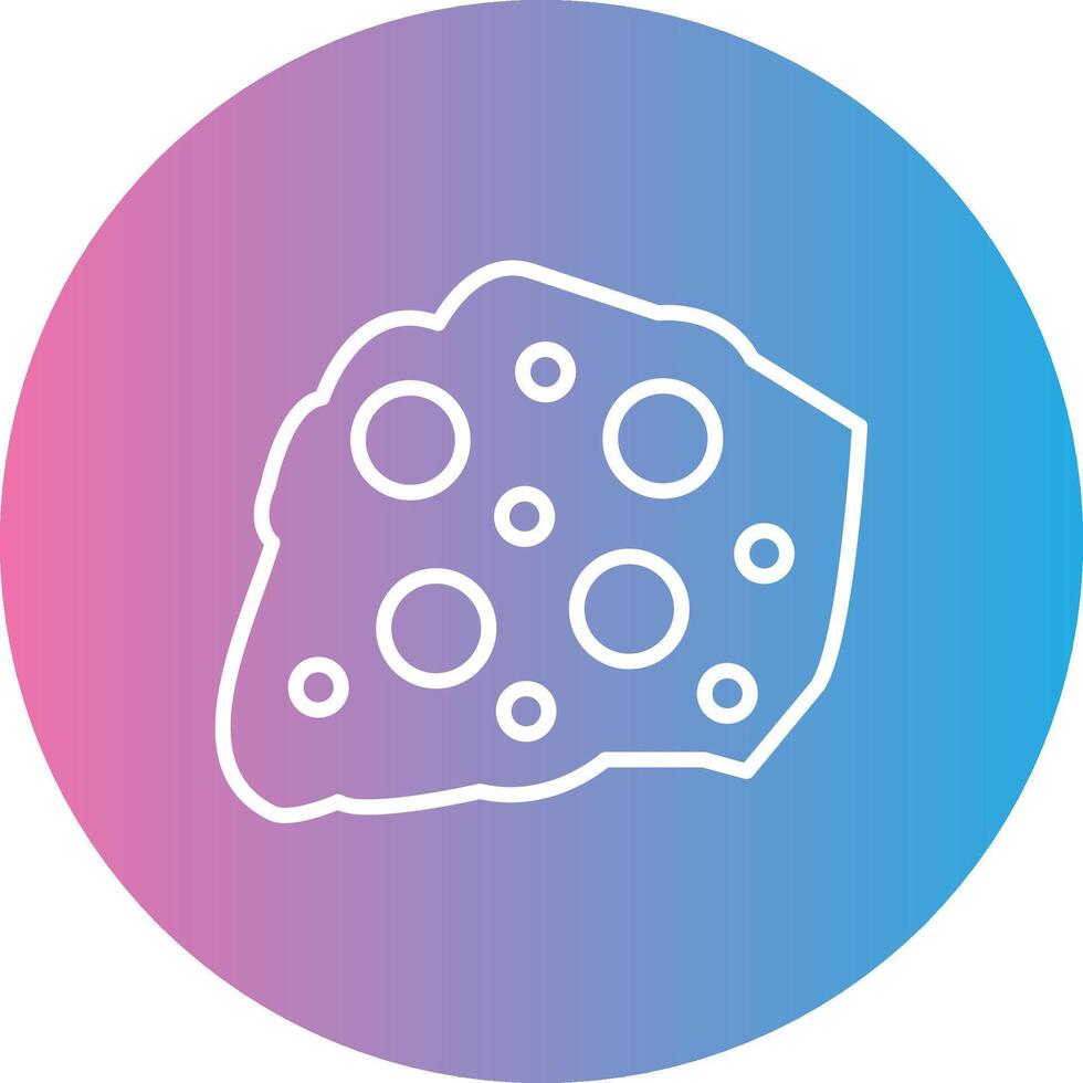 Rock Line Gradient Circle Icon vector