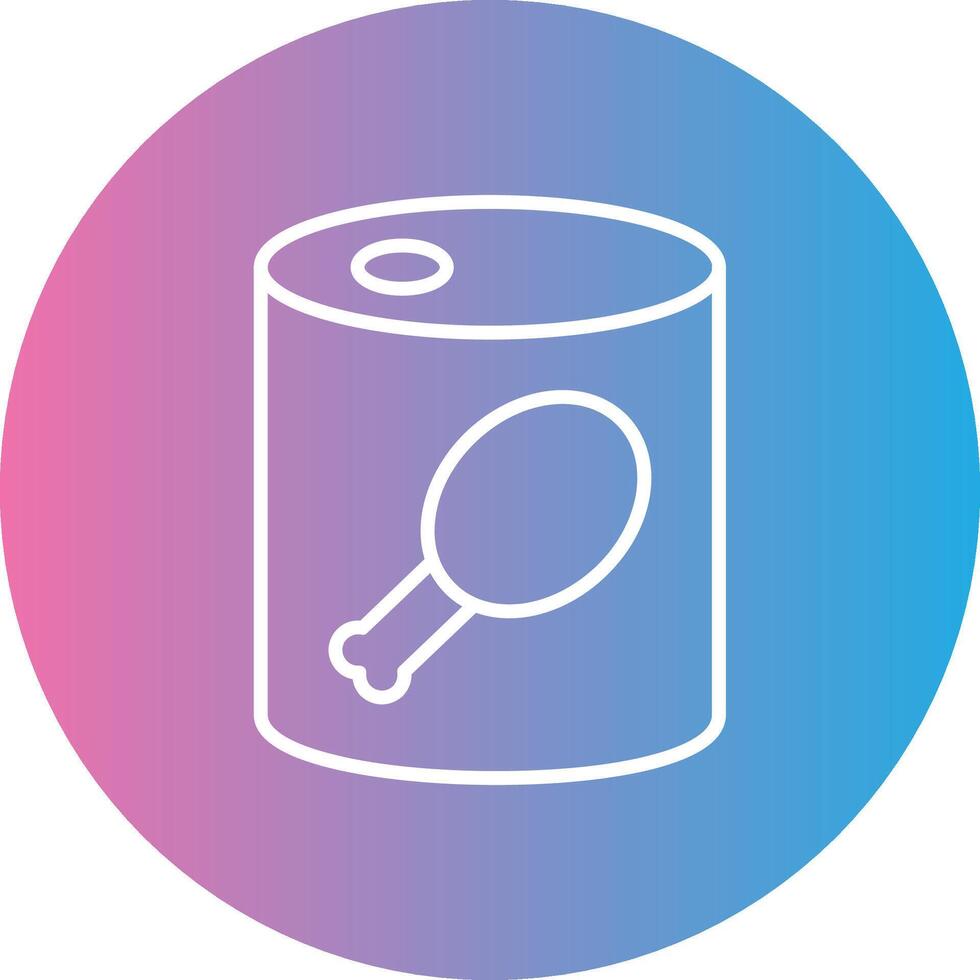 Canned Food Line Gradient Circle Icon vector