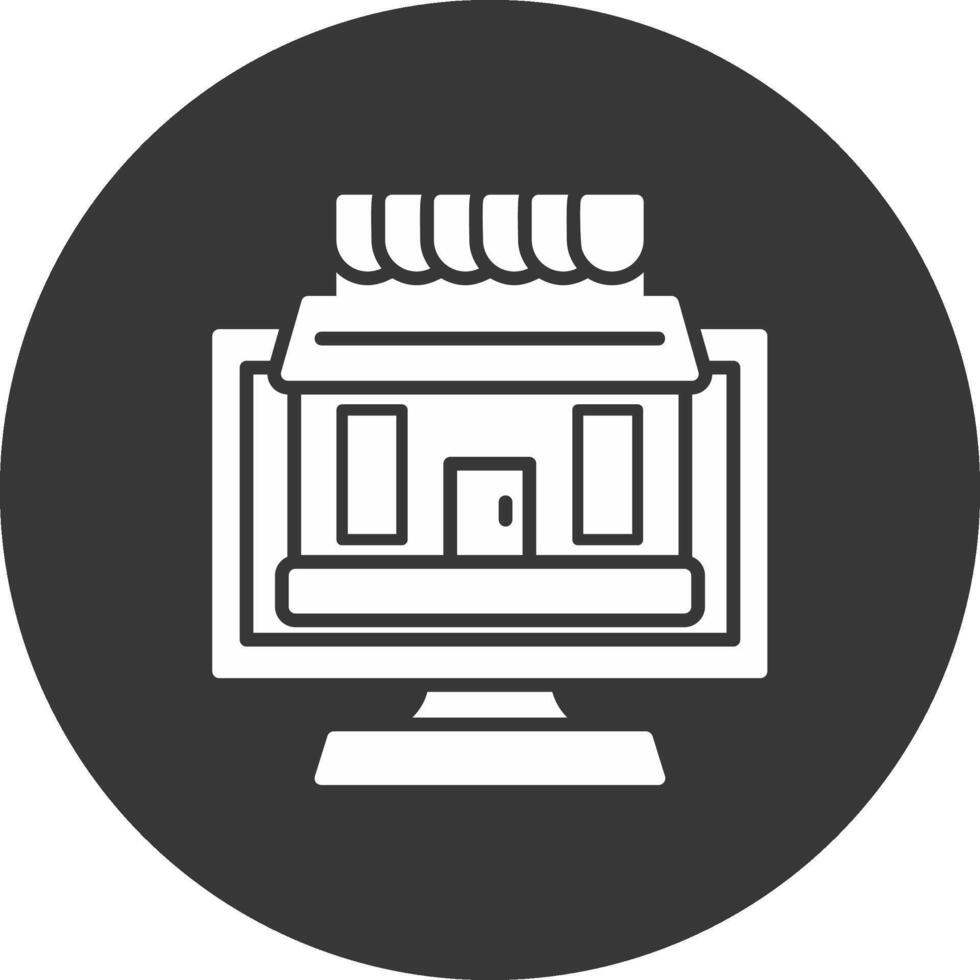 OnGlyph Inverted Shop Glyph Inverted Icon vector