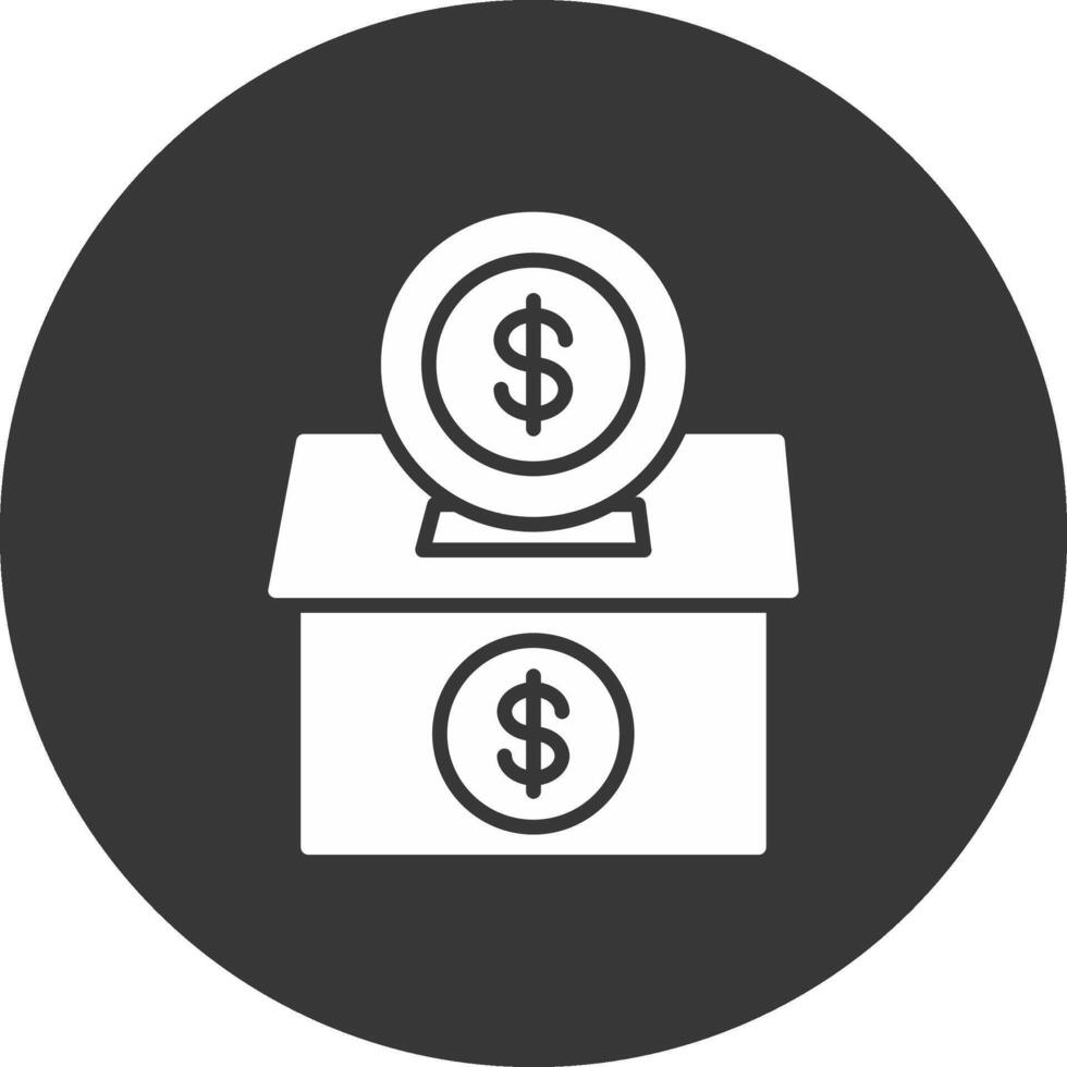 Donation Glyph Inverted Icon vector