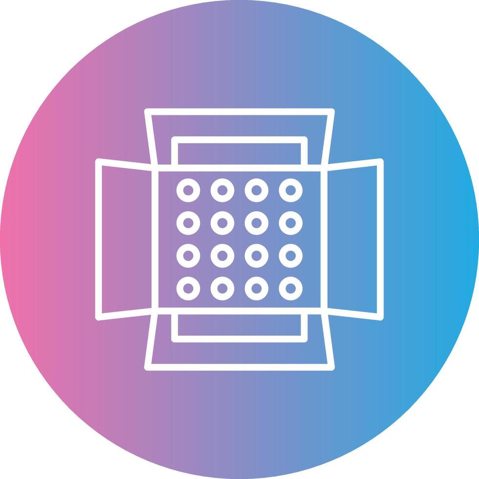 Soft Box Line Gradient Circle Icon vector