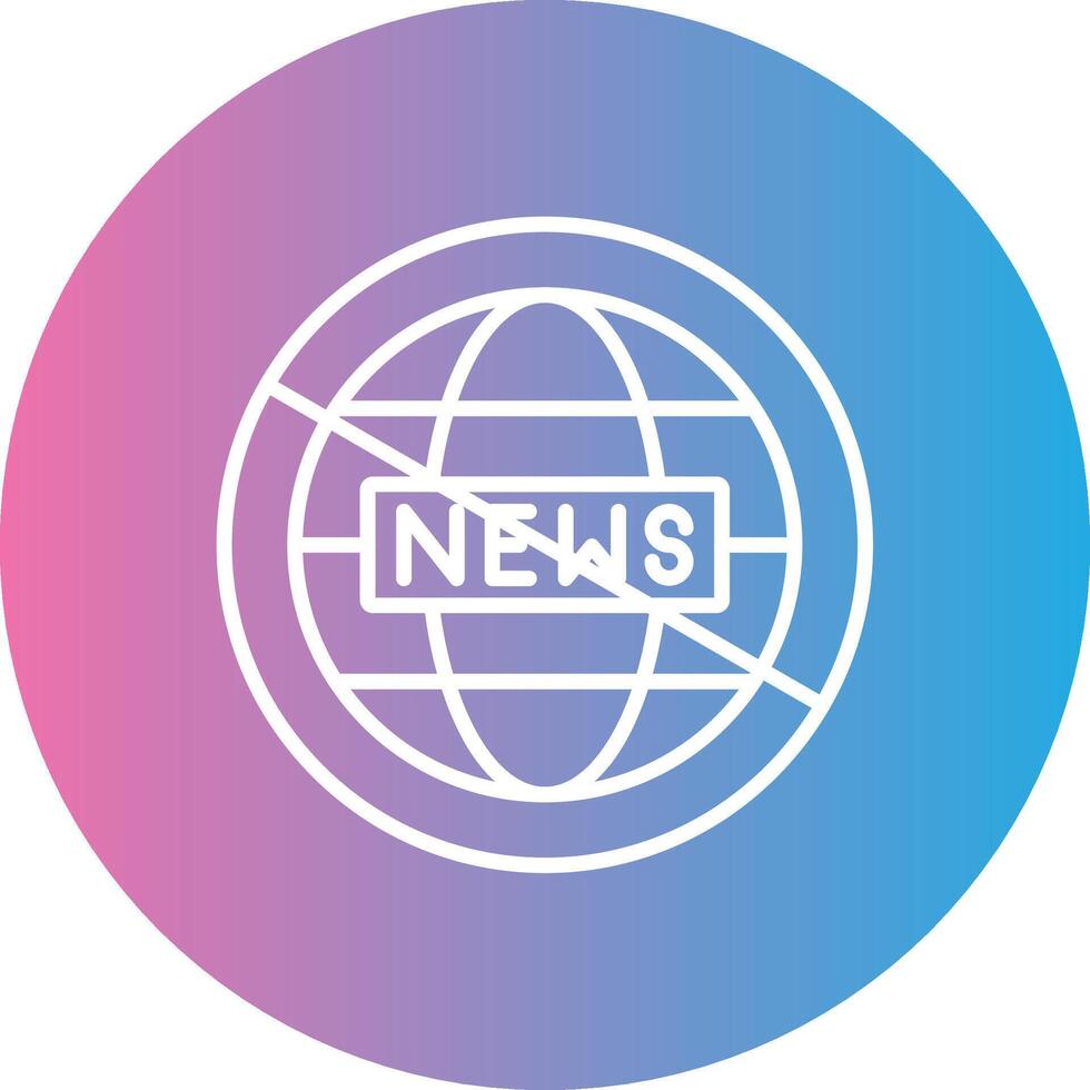 Fake News Line Gradient Circle Icon vector