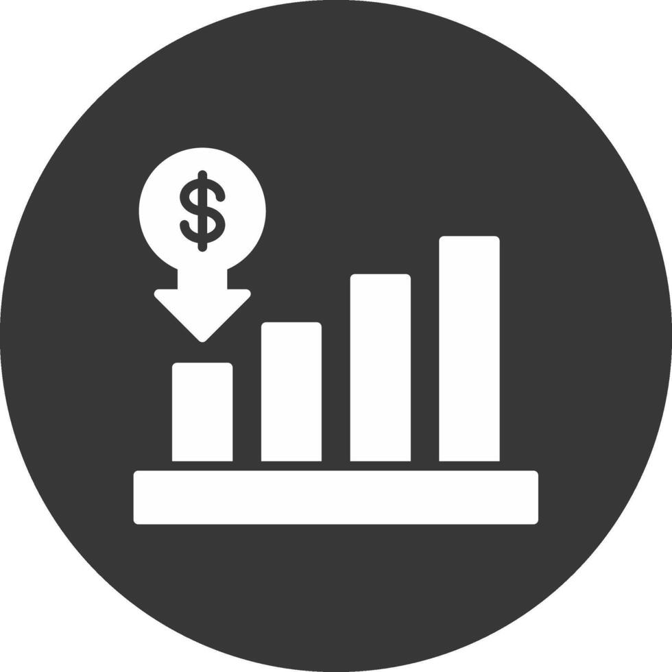 Interest Rate Glyph Inverted Icon vector