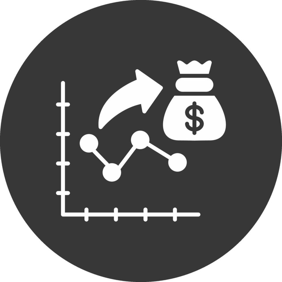 Average Selling Price Glyph Inverted Icon vector