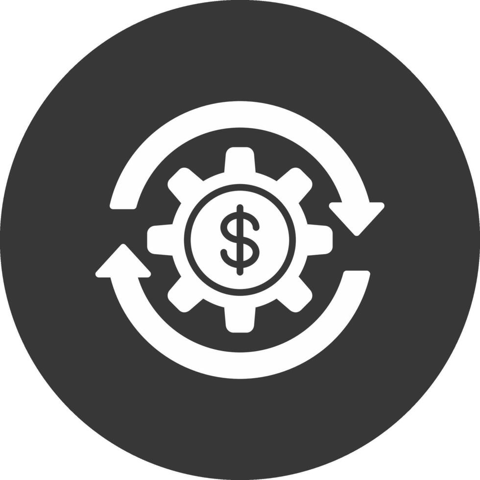 Money Management Glyph Inverted Icon vector