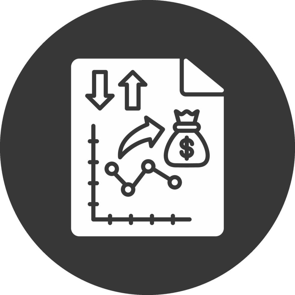 Money Strategy Glyph Inverted Icon vector