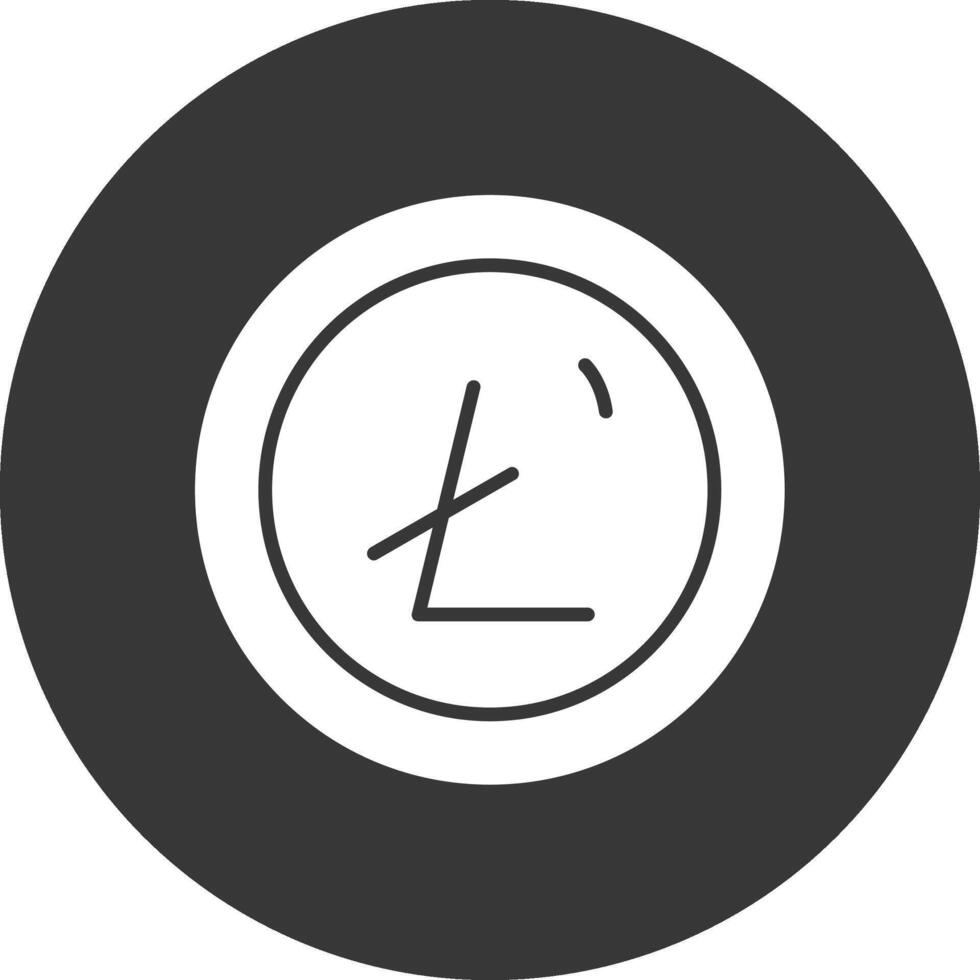Litecoin Glyph Inverted Icon vector