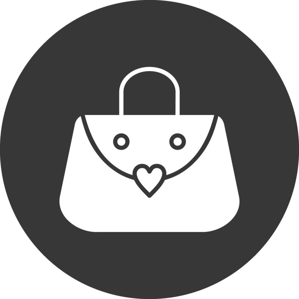 Purse Glyph Inverted Icon vector