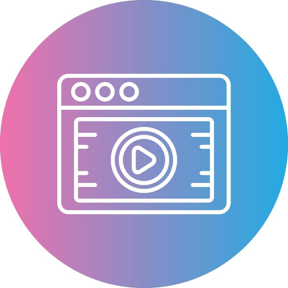 Line Gradient Circle Icon vector