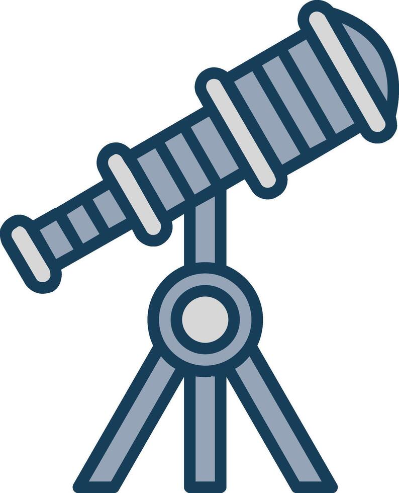 Telescope Line Filled Grey Icon vector