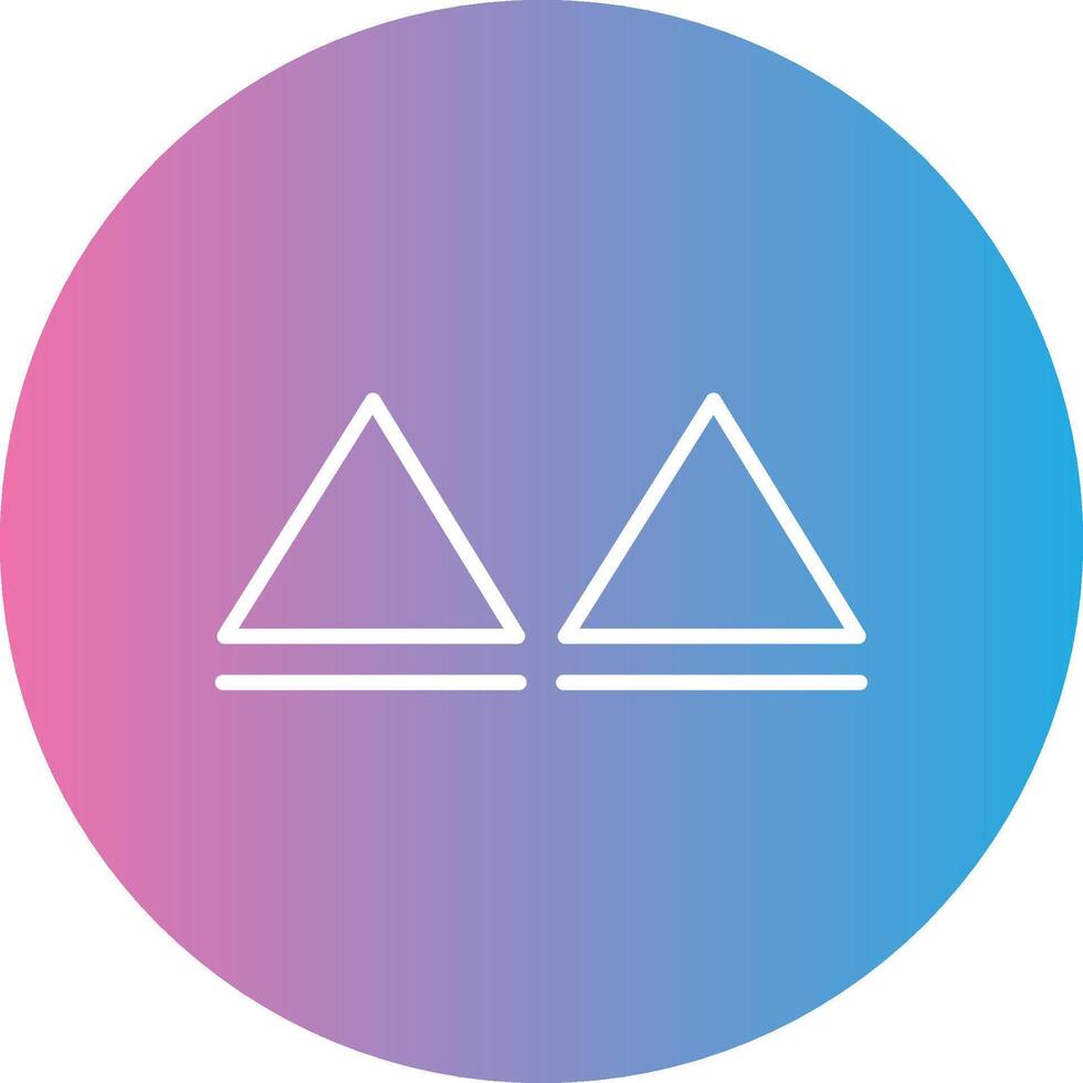 Triangles Line Gradient Circle Icon vector