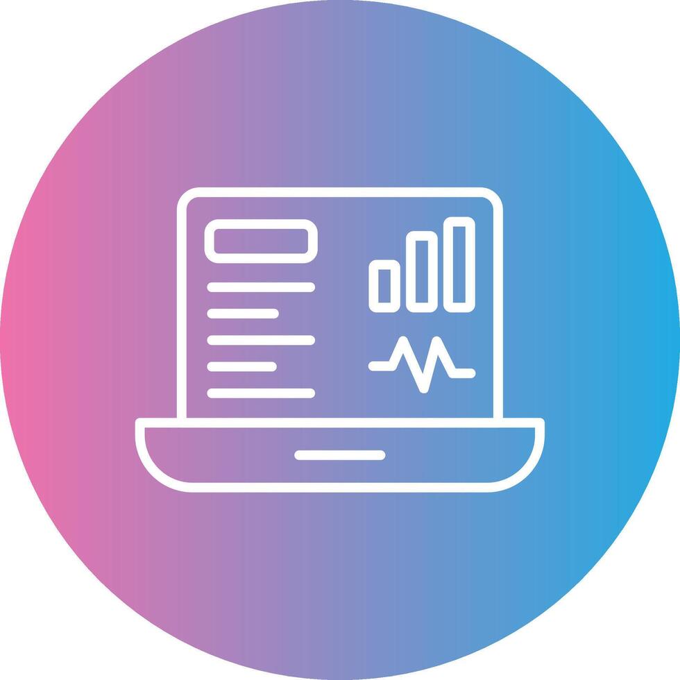 Dashboard Line Gradient Circle Icon vector