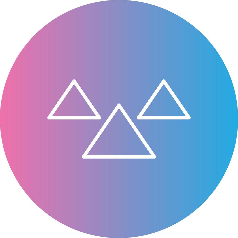 Triangles Line Gradient Circle Icon vector