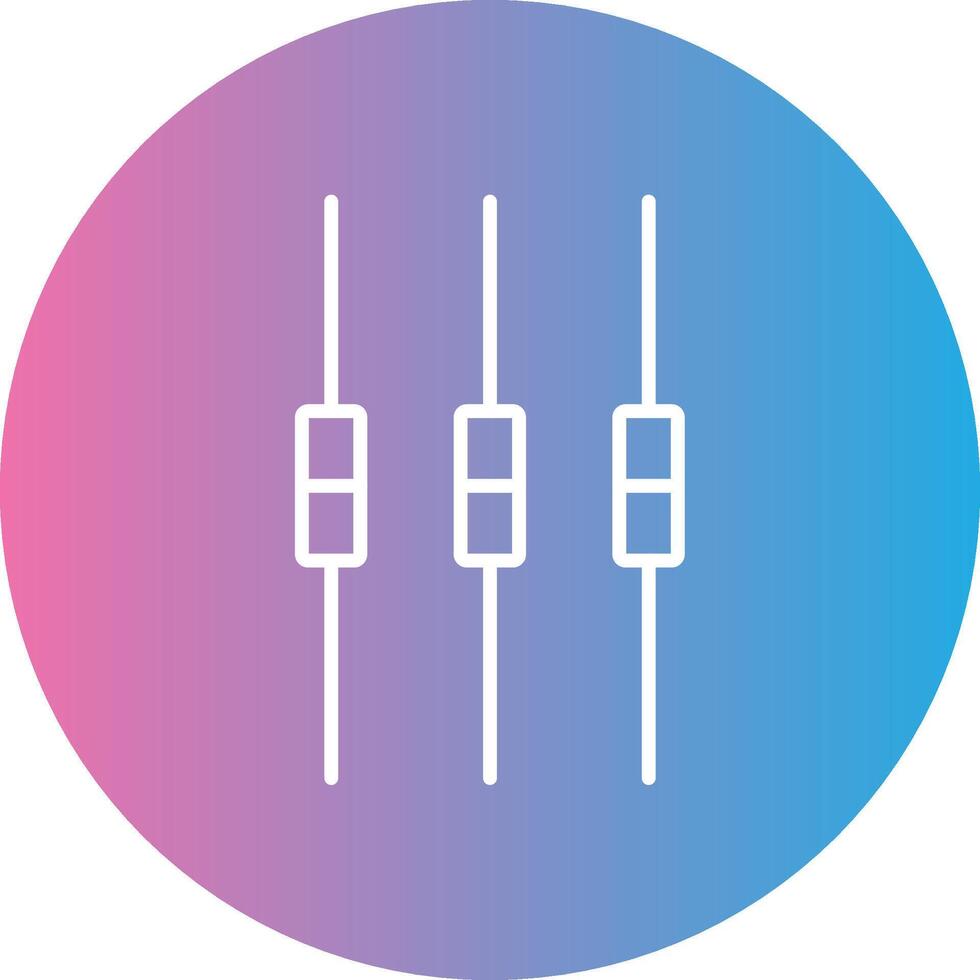 Box Plot Line Gradient Circle Icon vector