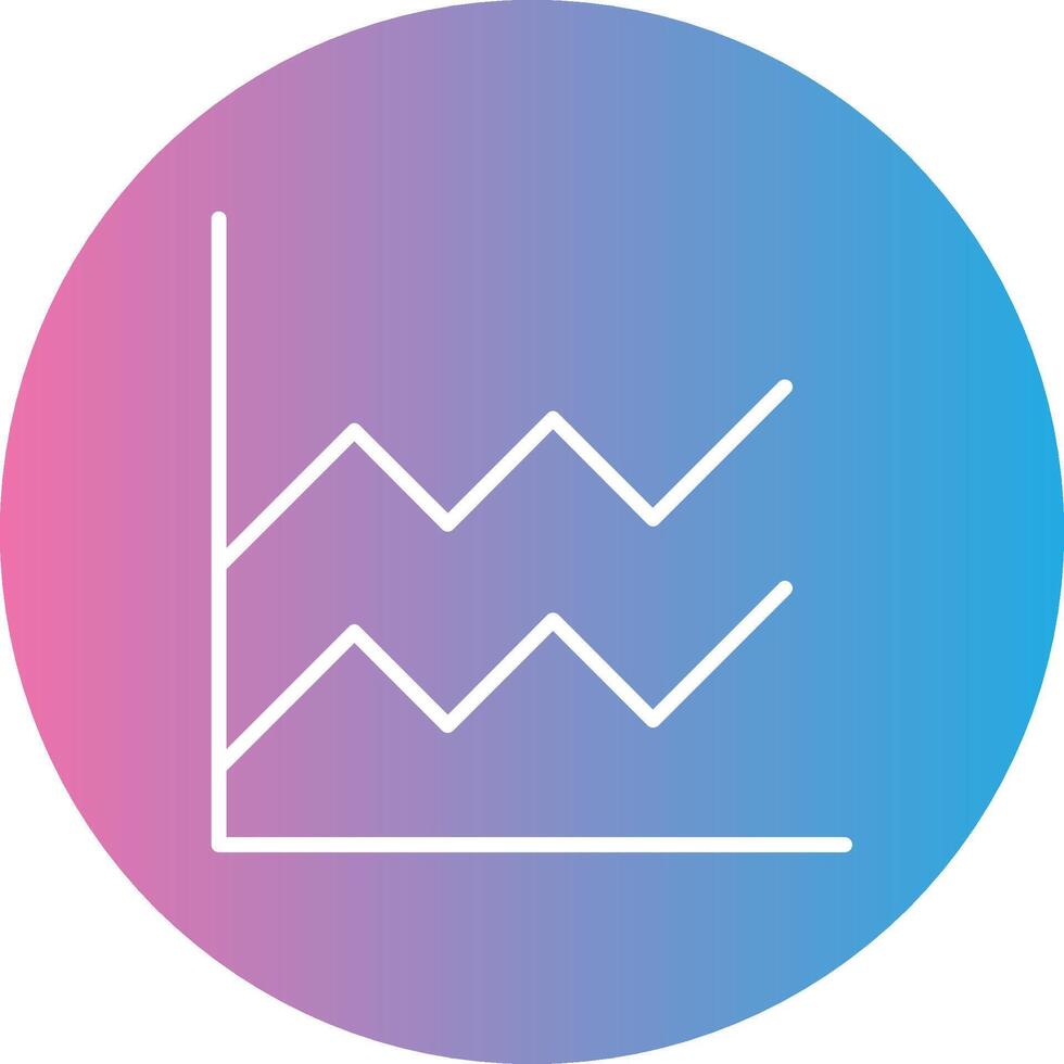 Area Graph Line Gradient Circle Icon vector