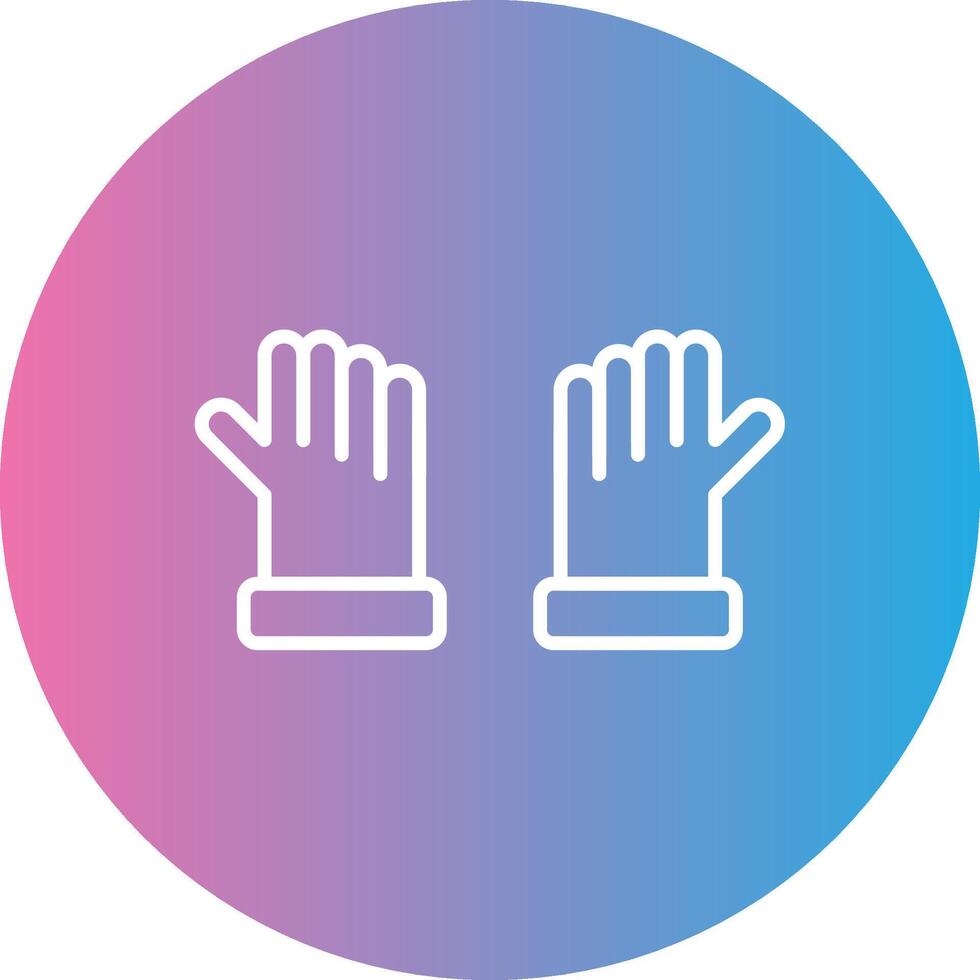 Gloves Line Gradient Circle Icon vector