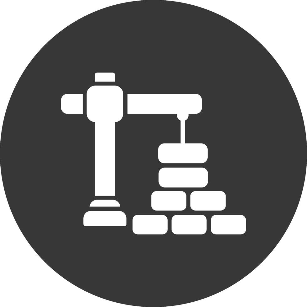 Construction Glyph Inverted Icon vector