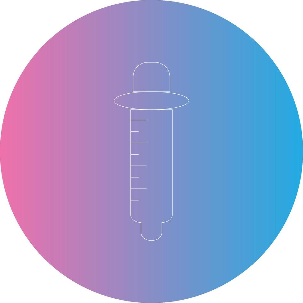 Pipette Line Gradient Circle Icon vector