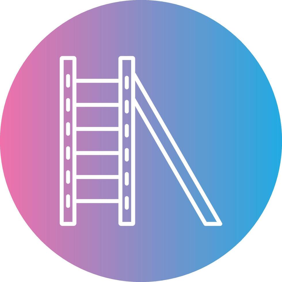 Ladder Line Gradient Circle Icon vector