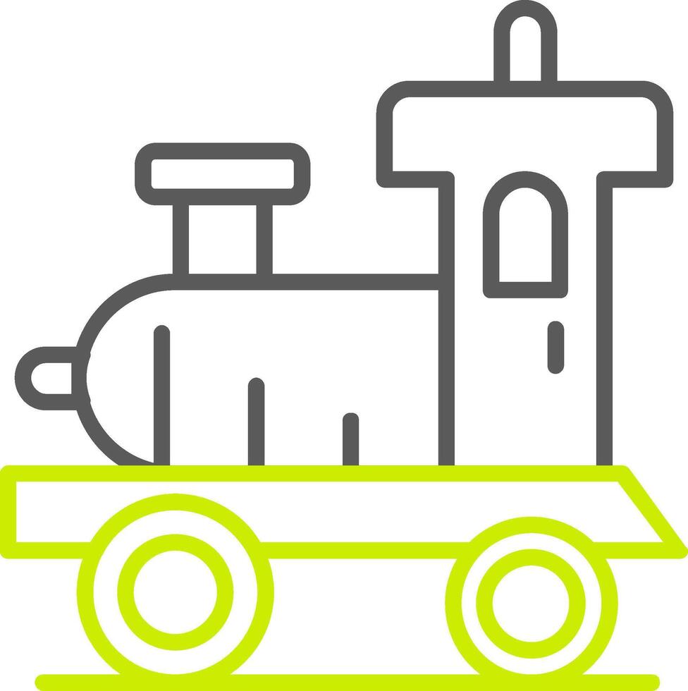 Locomotive Line Two Color Icon vector