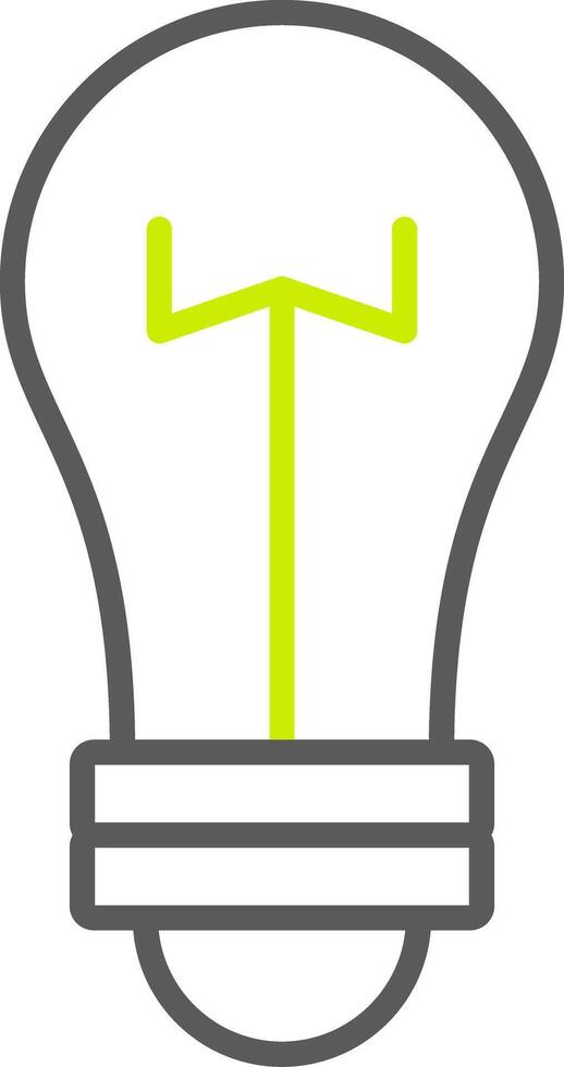 Lightbulb Line Two Color Icon vector