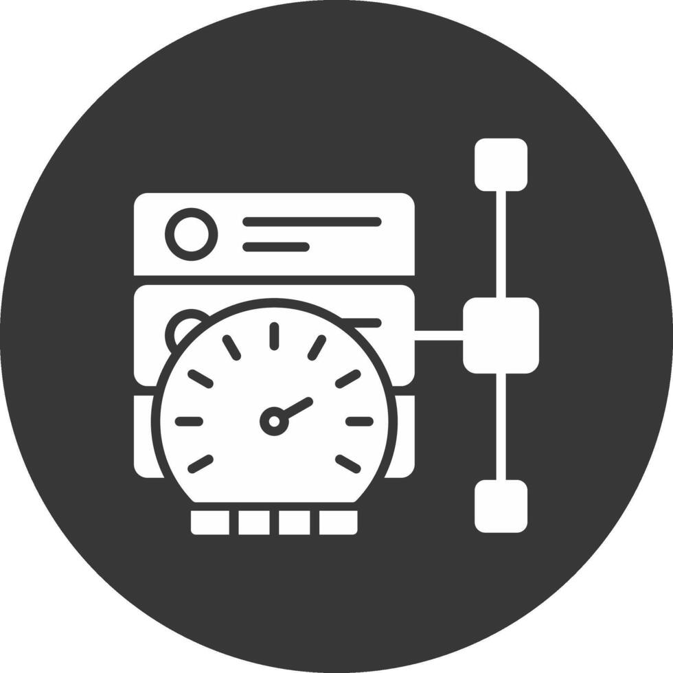 Performance Glyph Inverted Icon vector