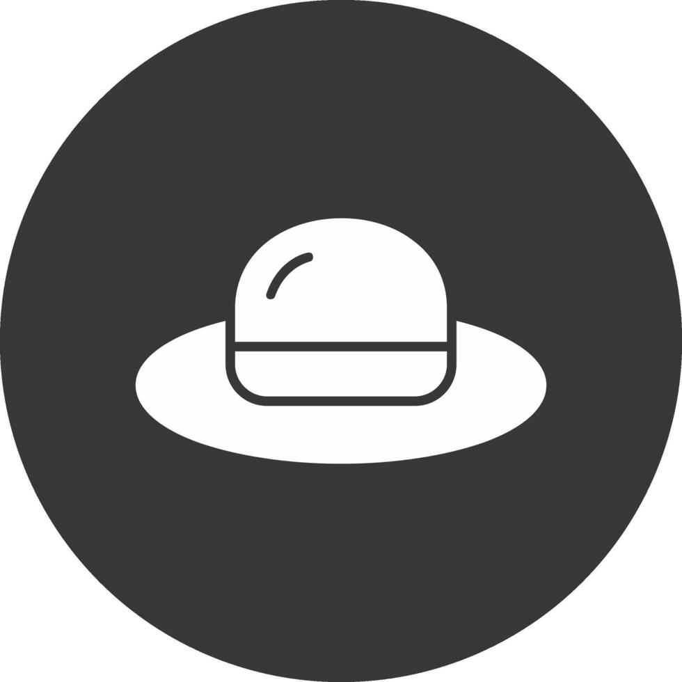 Hat Glyph Inverted Icon vector