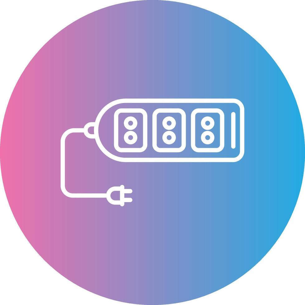 Extension Cable Line Gradient Circle Icon vector