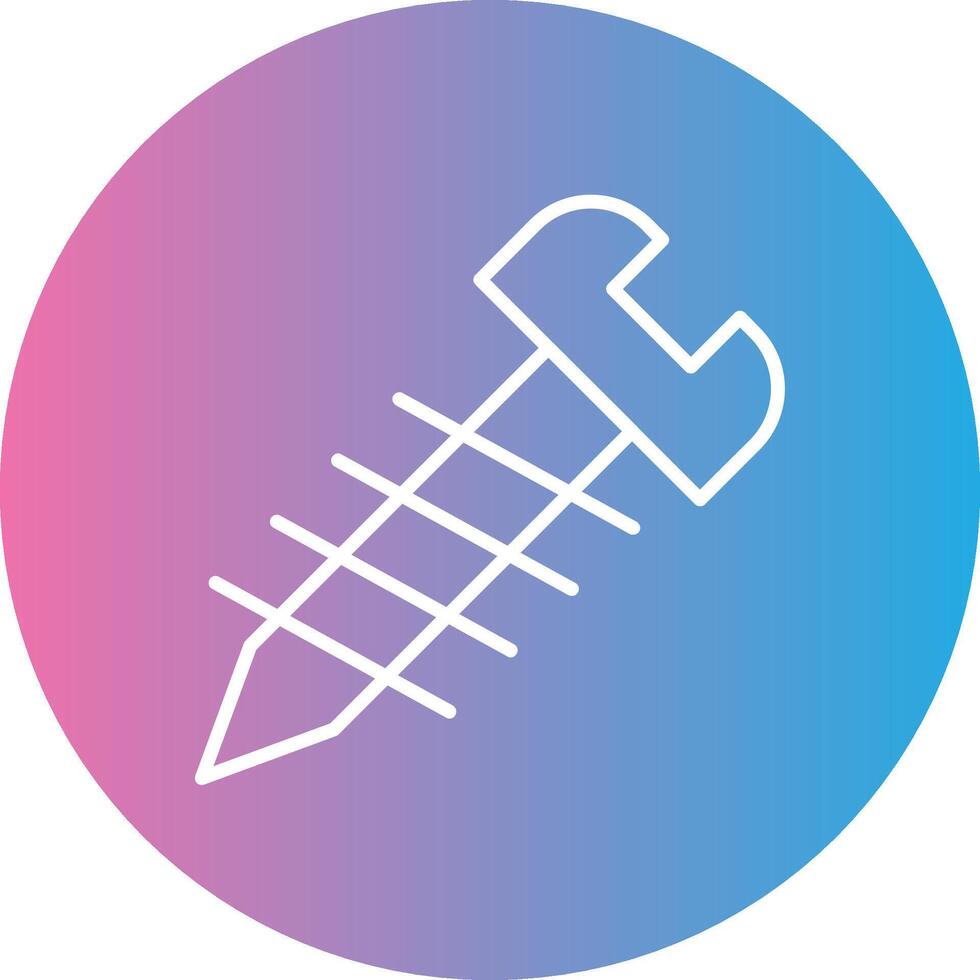 Screw Line Gradient Circle Icon vector