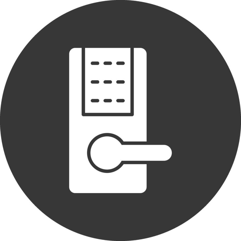 Handle Glyph Inverted Icon vector