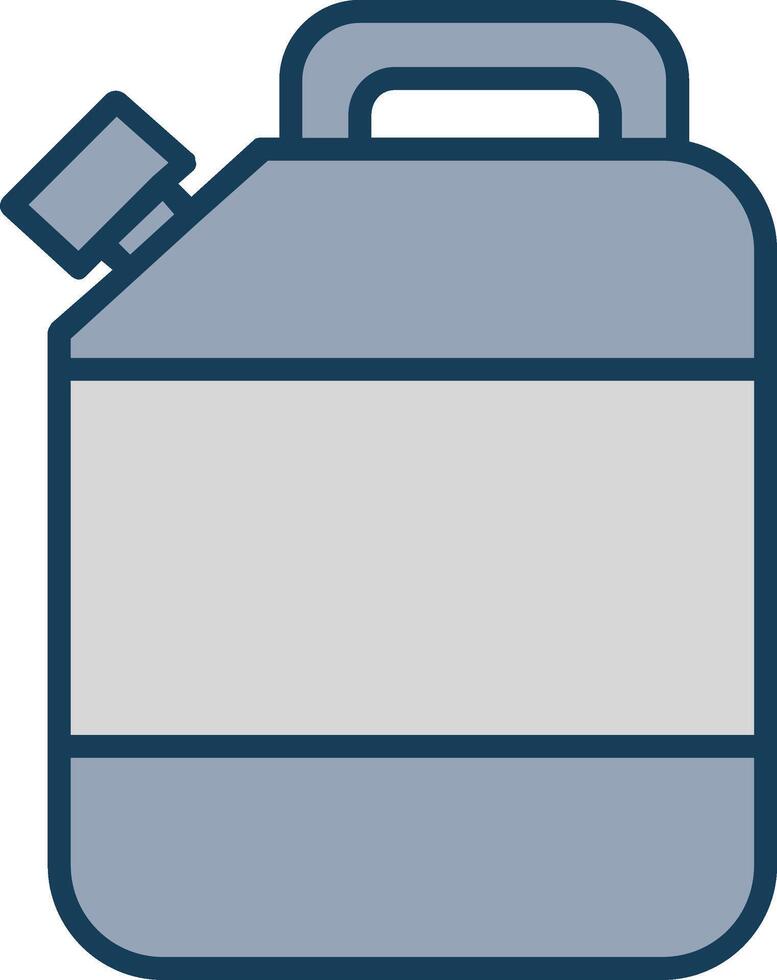 Jerry Can Line Filled Grey Icon vector