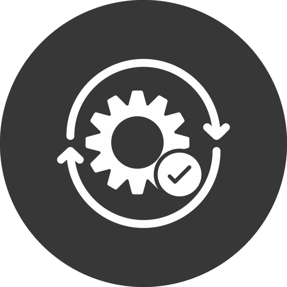 Lifecycle Glyph Inverted Icon vector