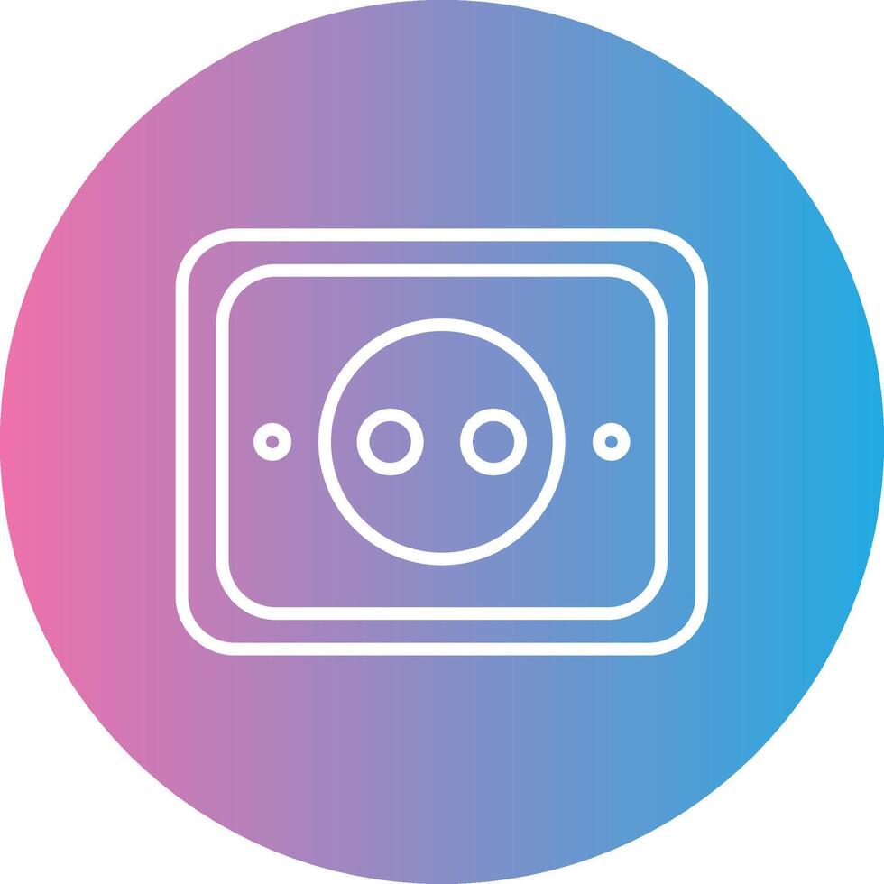 Socket Line Gradient Circle Icon vector