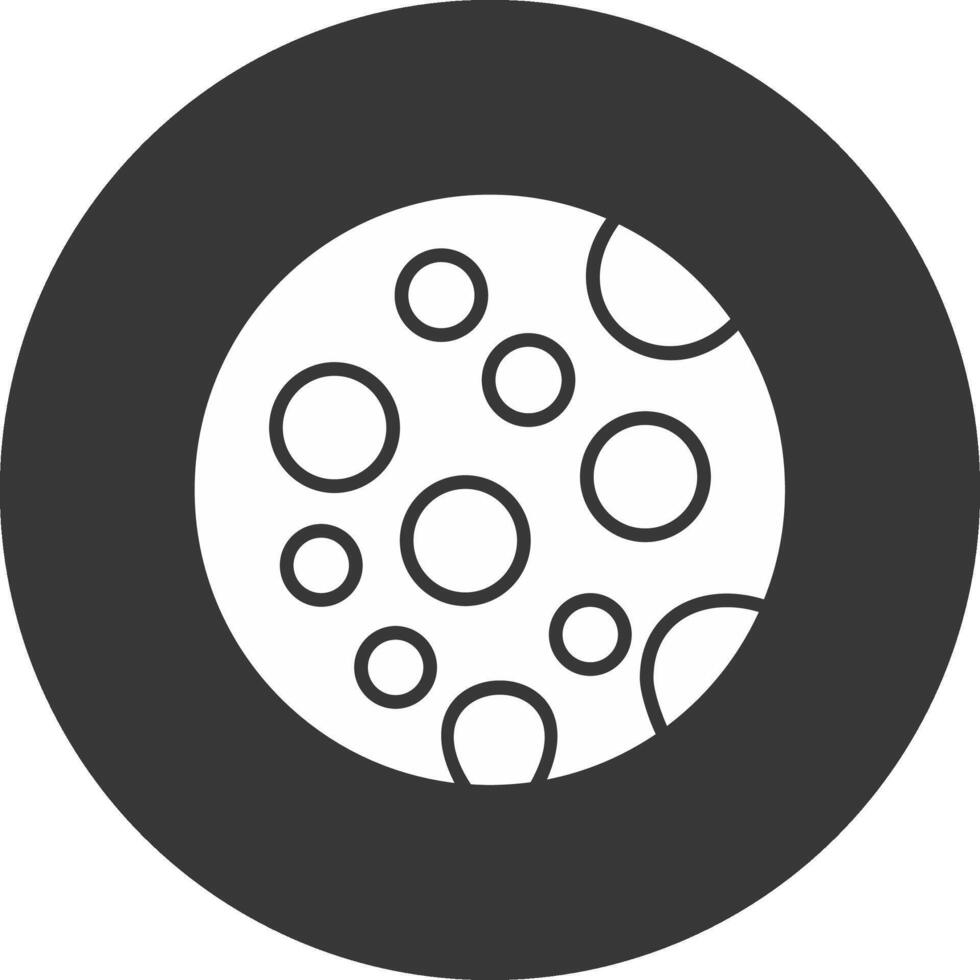 Moon Glyph Inverted Icon vector