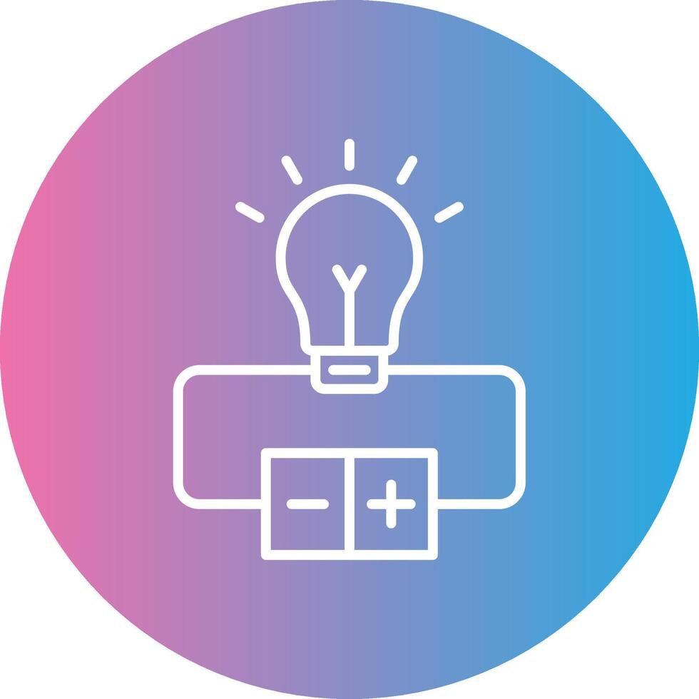 eléctrico circuito línea degradado circulo icono vector