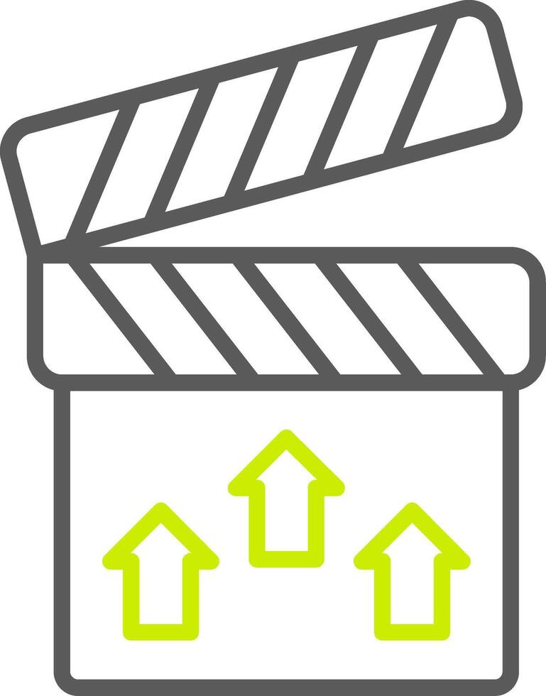 Clapperboard Line Two Color Icon vector
