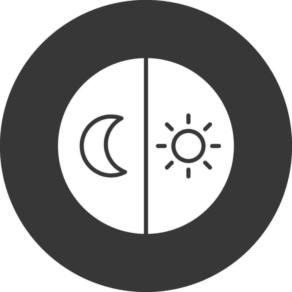 Day And Night free Glyph Inverted Icon vector