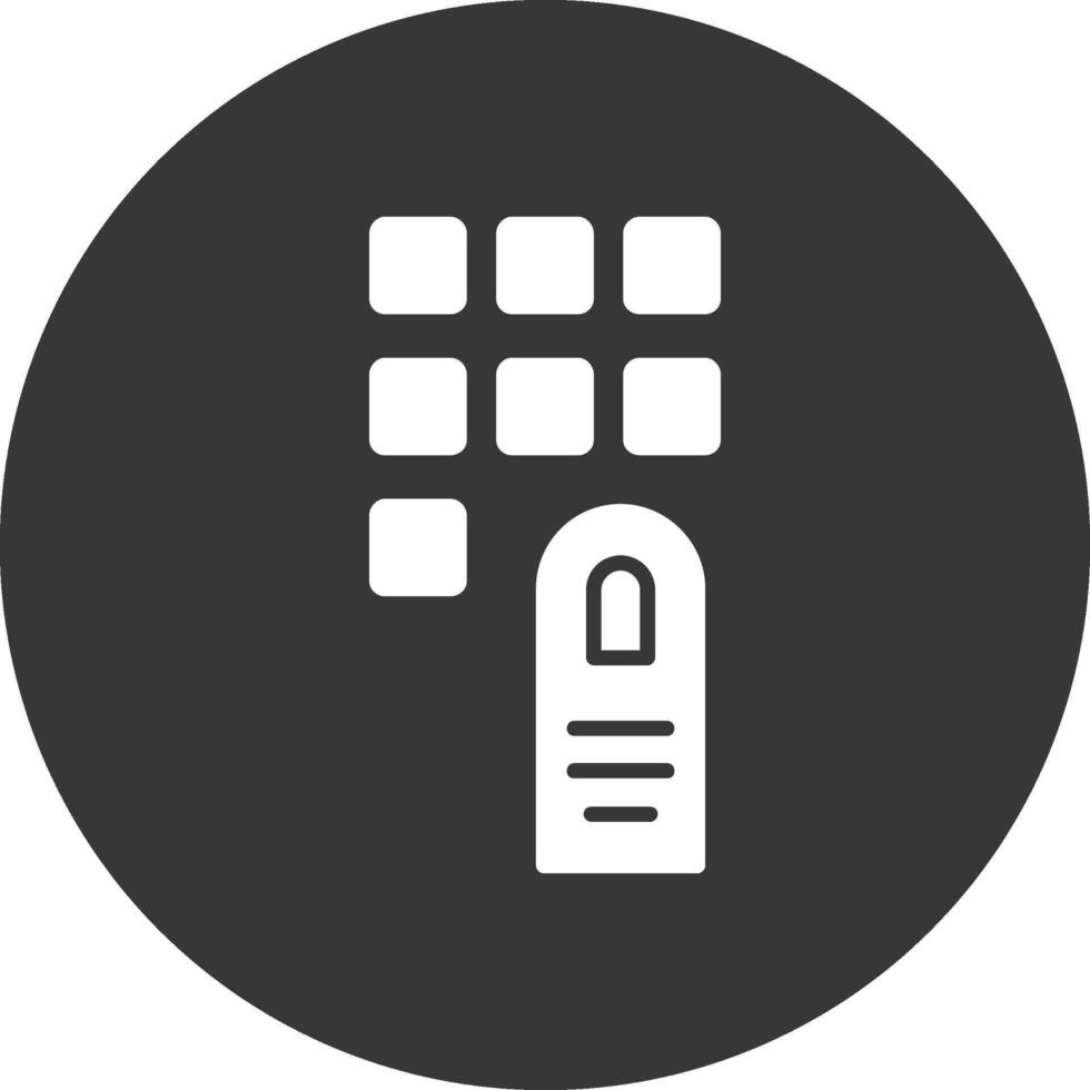 Dial Glyph Inverted Icon vector