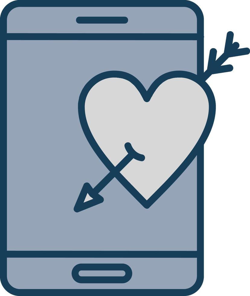 Cupid Line Filled Grey Icon vector