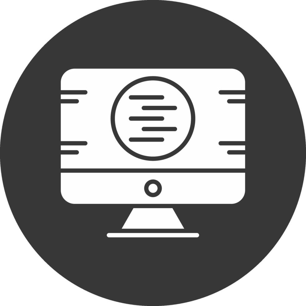 Code Development Glyph Inverted Icon vector