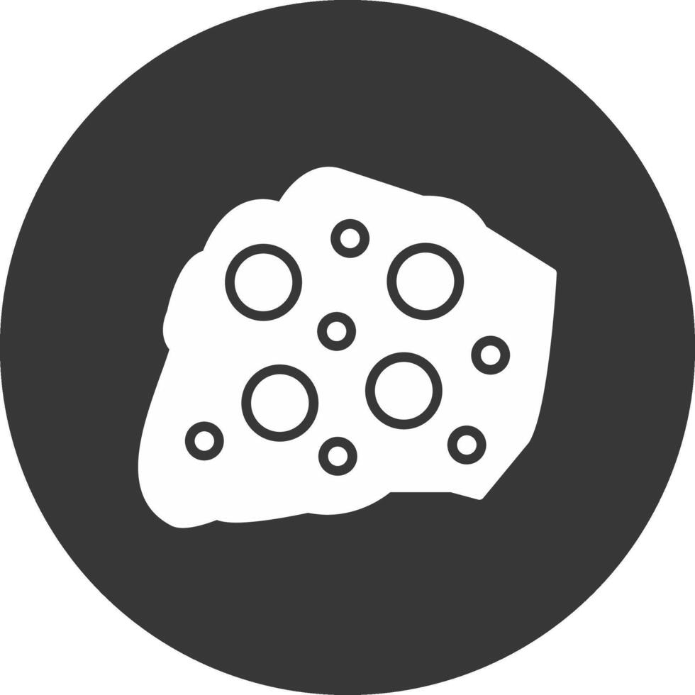 Rock Glyph Inverted Icon vector